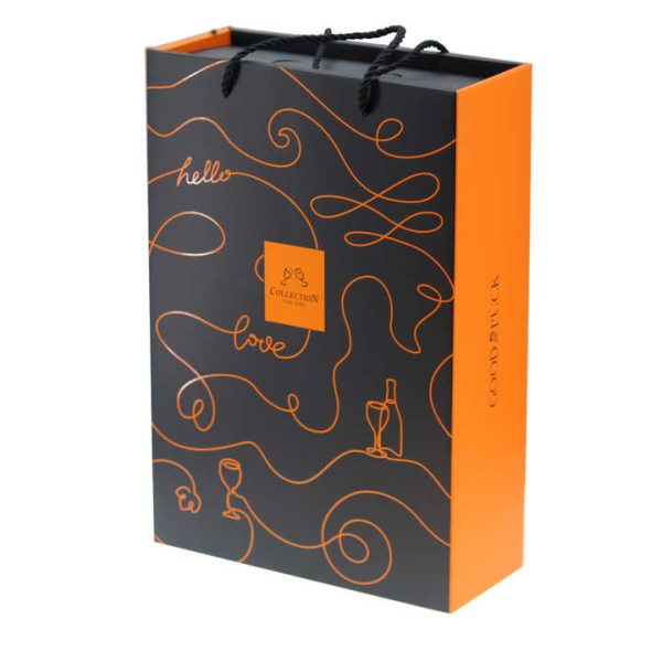 Custom luxury champagne wine alcohol gift box for bottle glass red wine packaging - Image 2