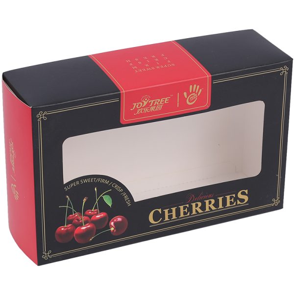 Sustainable paper boxes with transparent window  for cherry packaging - Image 4