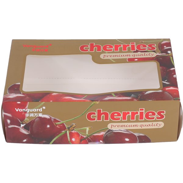 Sustainable paper boxes with transparent window  for cherry packaging - Image 2