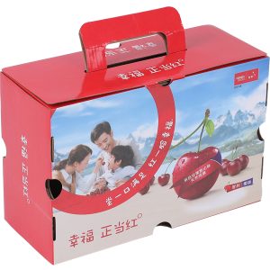 Compostable paper packaging box stackable fruit containers for cherries