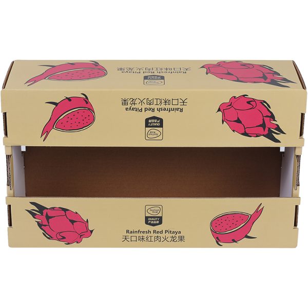 Retail-ready produce packaging carton for dragon fruit display - Image 2