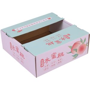 Peach Corrugated Crate, Wholesale Export Stone Fruit Shipping Carton, Sturdy Stackable Box